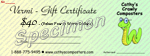 Cathy's Crawly Composters Gift Certificates