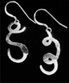 Silver Worm Earrings